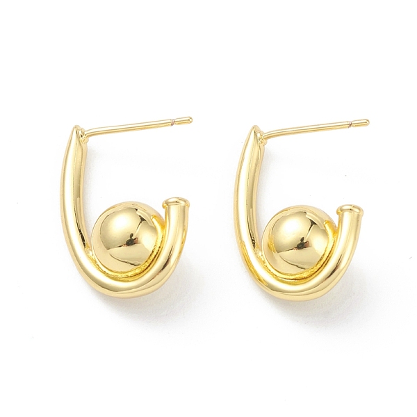 

PandaHall Rack Plating Brass Stud Earrings for Women, Long-Lasting Plated, Lead Free & Cadmium Free, Real 18K Gold Plated, 19x15x7.5mm, Pin...
