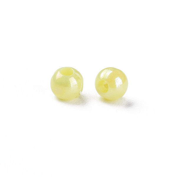 

PandaHall Opaque Acrylic Beads, AB Color, Round, Mixed Color, 4x3.5mm, Hole: 1.6mm, about 15000pcs/500g Acrylic Round Multicolor