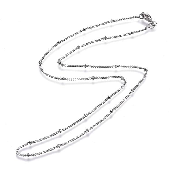 

PandaHall Brass Necklaces, Platinum, 17 inch Brass
