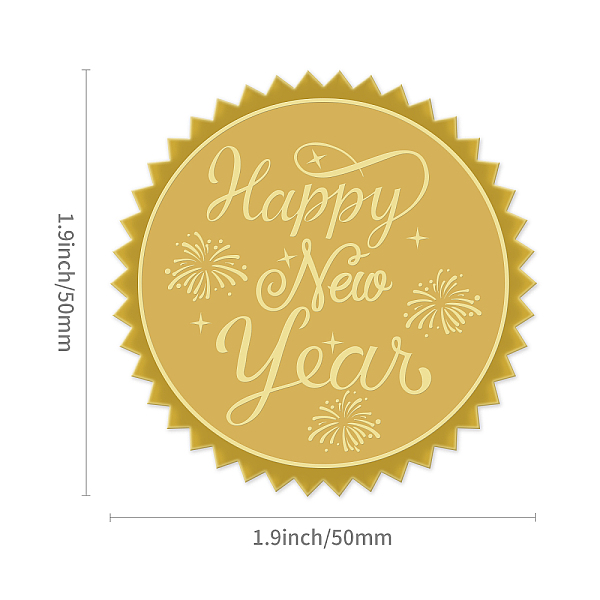 

PandaHall Self Adhesive Gold Foil Embossed Stickers, Medal Decoration Sticker, Word, 5x5cm Metal Word Gold