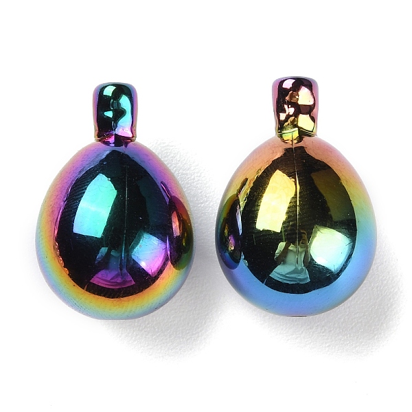 

PandaHall UV Plated Acrylic Beads, Iridescent, Teardrop, Black, 26.5x18mm, Hole: 1.8mm Acrylic Teardrop Black