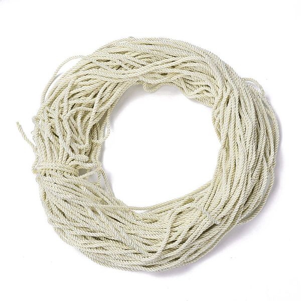 

PandaHall Polyester Cord, Twisted Cord, Cornsilk, 5mm, about 97~100m/bundle Polyester Gold