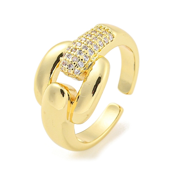 

PandaHall Brass Micro Pave Cubic Zirconia Open Cuff Ring, Belt Buckle Rings for Women, Golden, 12mm, Adjustable Brass+Cubic Zirconia