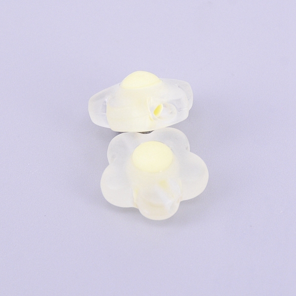 

PandaHall Transparent Acrylic Beads, Frosted, DIY Accessories, Clear, Flower, Light Goldenrod Yellow, 16.5x17x9.5mm, Hole: 2.5mm Acrylic...
