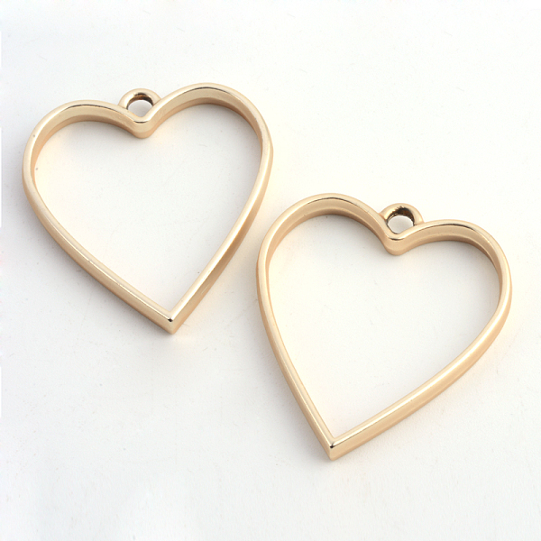 

PandaHall Rack Plating Alloy Heart Open Back Bezel Pendants, For DIY UV Resin, Epoxy Resin, Pressed Flower Jewelry, Hollow, Cadmium Free &...
