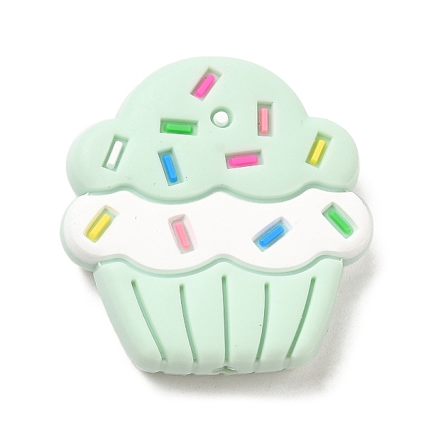 

PandaHall Cake Food Grade Eco-Friendly Silicone Focal Beads, Chewing Beads For Teethers, DIY Nursing Necklaces Making, Light Green...