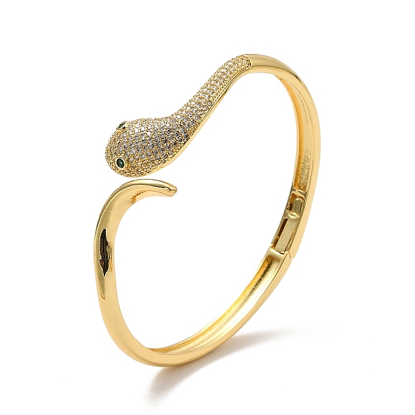 

PandaHall Green Cubic Zirconia Open Cuff Bangle, Brass Jewelry for Women, Real 18K Gold Plated, Inner Diameter: 2x2-3/8 inch(5x6.1cm) Cubic...
