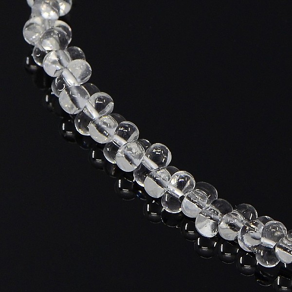

PandaHall Glass Beads Strands, Bone, Clear, 2x4mm, Hole: 1mm, about 260~270pcs/strand, 17.32~17.71 inch(44~45cm) Glass Others Clear