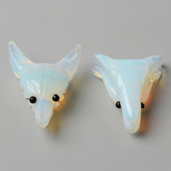 

PandaHall Opalite Pendants, Top Drilled Beads, with Black Onyx Eye, Wolf Head, 46~47x32.5~33.5x18mm, Hole: 2mm Opalite Other Animal
