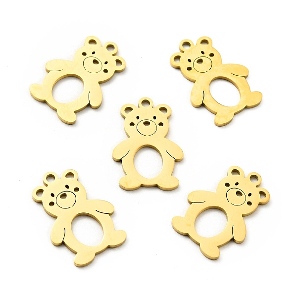 

PandaHall 201 Stainless Steel Pendant, Christmas Theme, Bear, Golden, 19.5x13.5x1mm, Hole: 1.5mm 201 Stainless Steel Bear