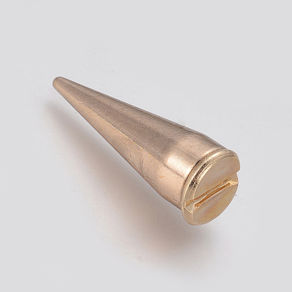 

PandaHall Brass Rivets, Rivets, For Punk Jewelry, Cone, Golden, 21x7mm Brass Cone