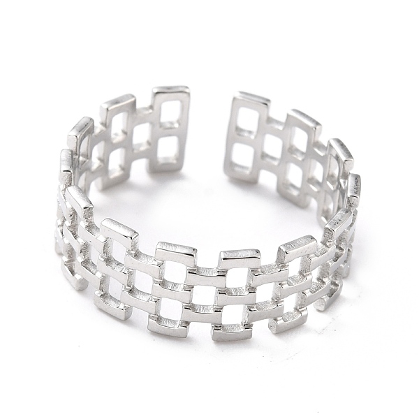 

PandaHall 304 Stainless Steel Finger Rings, Cuff Rings, Long-Lasting Plated, Square, Stainless Steel Color, US Size 7 3/4(17.9mm), 7mm 304...
