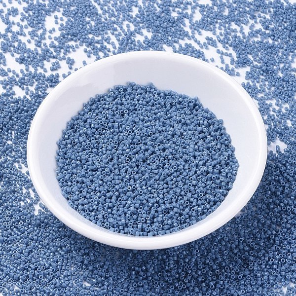 

PandaHall MIYUKI Delica Beads, Cylinder, Japanese Seed Beads, 11/0, (DB2132) Duracoat Dyed Opaque Bayberry, 1.3x1.6mm, Hole: 0.8mm, about..., Blue