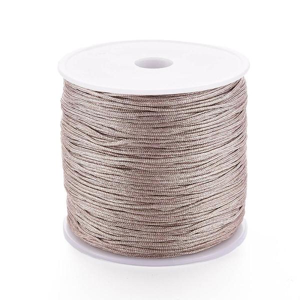 

PandaHall Nylon Thread, Chinese Knotting Cord, Rosy Brown, 0.8mm Nylon Yellow