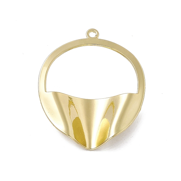 

PandaHall Alloy Pendants, Flat Round Charm, Light Gold, 42.5x36x6.5mm, Hole: 2mm Alloy Flat Round
