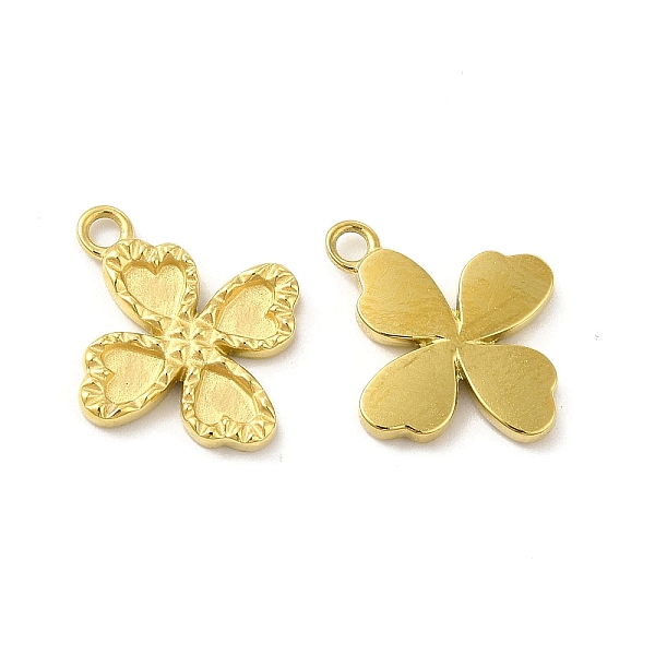 

PandaHall Ion Plating(IP) 304 Stainless Steel Pendants, Clover Charm, Real 14K Gold Plated, 16.5x14x2mm, Hole: 1.6mm 304 Stainless Steel...