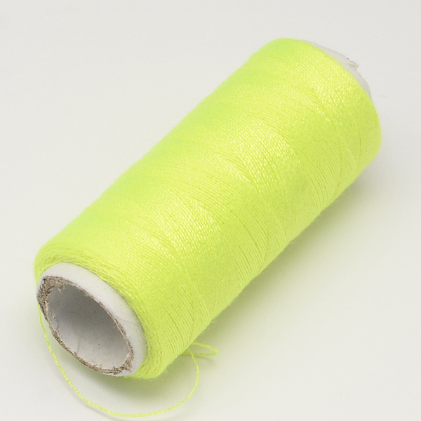 

PandaHall 402 Polyester Sewing Thread Cords for Cloth or DIY Craft, Green Yellow, 0.1mm, about 120m/roll, 10rolls/bag Polyester Green