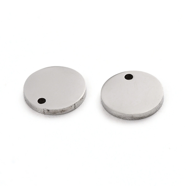 

PandaHall 304 Stainless Steel Charms, Polished, Stamping Blank Tag, Laser Cut, Flat Round, Stainless Steel Color, 8x1mm, Hole: 0.8mm 304...