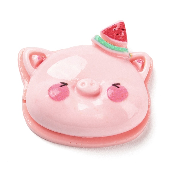 

PandaHall Animal Theme Opaque Resin Cabochons, Jewelry Making, Pig, 22x25x10mm Resin Pig