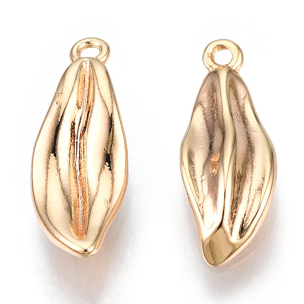 

PandaHall Brass Charms, Leaf, Cadmium Free & Nickel Free & Lead Free, Real 18K Gold Plated, 15x6x3mm, Hole: 1mm Brass Leaf