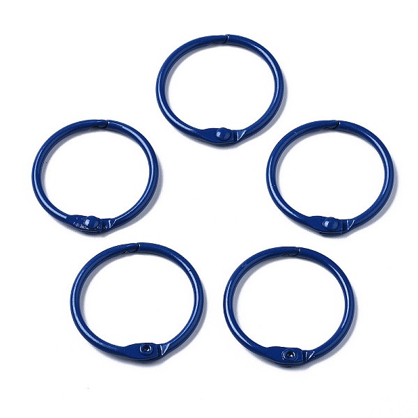 

PandaHall Spray Painted Iron Split Key Rings, Ring, Blue, 30x4mm Iron Ring Blue