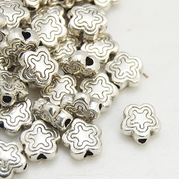 

PandaHall Tibetan Style Alloy Beads, Lead Free & Cadmium Free, Flower, Great for Mother's Day Gifts making, Antique Silver, about 7mm long...