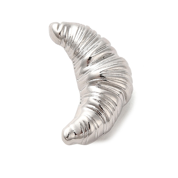 

PandaHall Alloy Croissant Brooch Pin, Alloy Badge for Backpack Clothing, Platinum, 24.5x13x8mm, Pin: 0.7mm Alloy Food