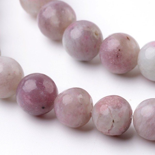 

PandaHall Dyed Round Natural Pink Tourmaline Beads Strands, 8mm, Hole: 1mm, about 51pcs/strand, 15.3 inch Tourmaline Round