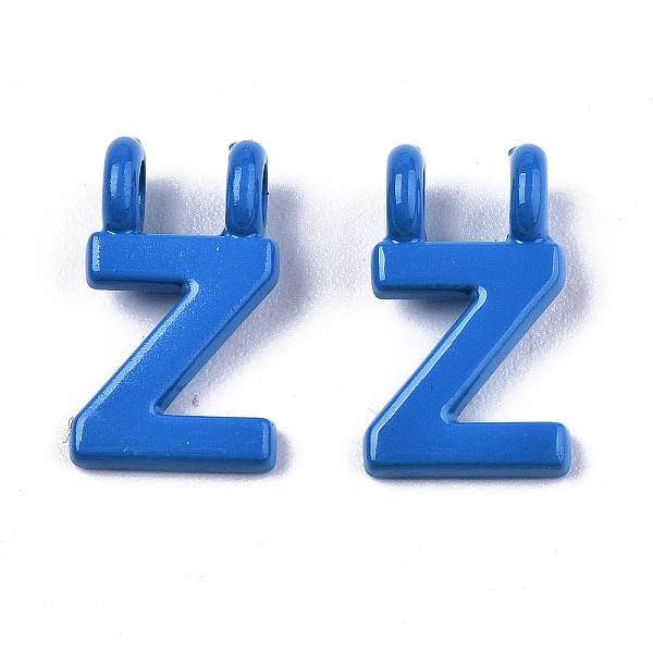 

PandaHall Spray Painted Alloy 2-Loop Link Pendants, Cadmium Free & Lead Free, Letter, Letter.Z, 13.5x8x1.5mm, Hole: 2mm Alloy Word