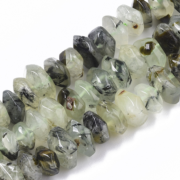 

PandaHall Natural Prehnite Beads Strands, Nuggets, Faceted, 9.5~11x6~7mm, Hole: 1.2mm, about 30~32pcs/strand, 7.48 inch(19cm) Prehnite...