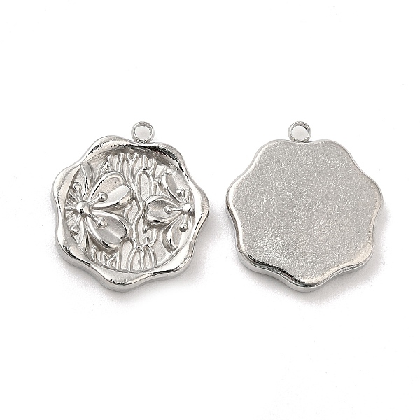 

PandaHall 304 Stainless Steel Pendants, Hexagon with Flower Charm, Stainless Steel Color, 18x16x2.5mm, Hole: 1.6mm 304 Stainless Steel...
