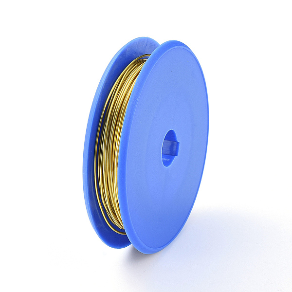 

PandaHall Round Copper Craft Wire, for Jewelry Making, Golden, 0.3mm, about 120m/roll Copper Round