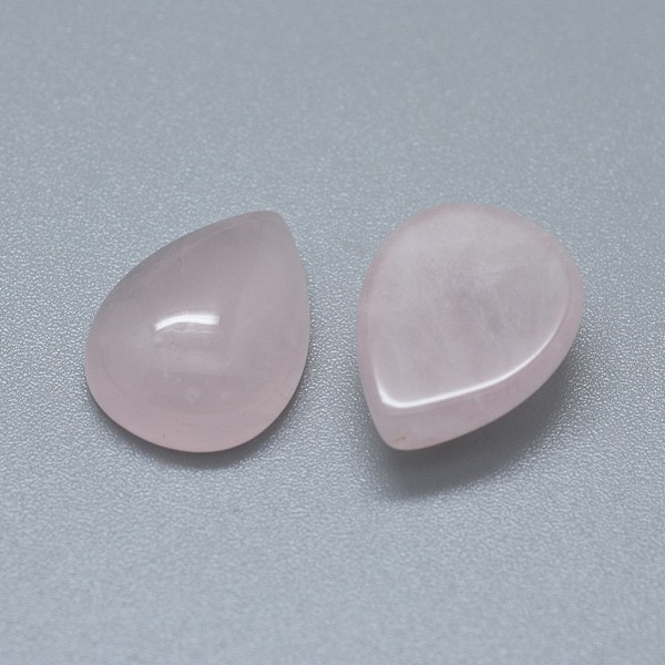 

PandaHall Natural Rose Quartz Cabochons, Teardrop, 17.5x12.5x5.5~6.5mm Rose Quartz Teardrop Pink