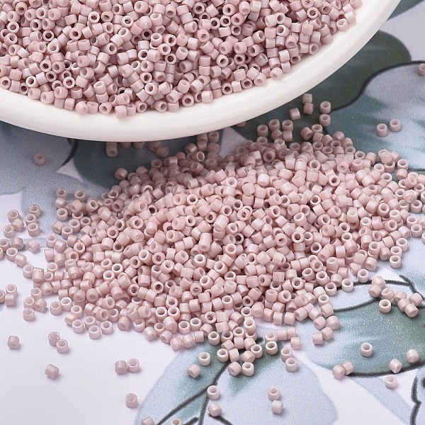 

PandaHall MIYUKI Delica Beads, Cylinder, Japanese Seed Beads, 11/0, (DB1525) Matte Opaque Pink Champagne YellowAB, 1.3x1.6mm, Hole: 0.8mm...