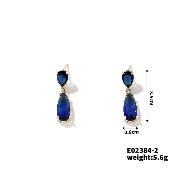 Elegant Shiny Waterdrop Stud Earrings for Women