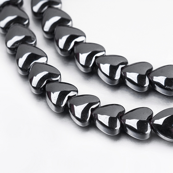 

PandaHall Non-magnetic Synthetic Hematite Beads Strands, Heart, 4x4.5x2.5mm, Hole: 0.5mm, about 107pcs/strand, 15.7 inch(40cm) Non-magnetic...