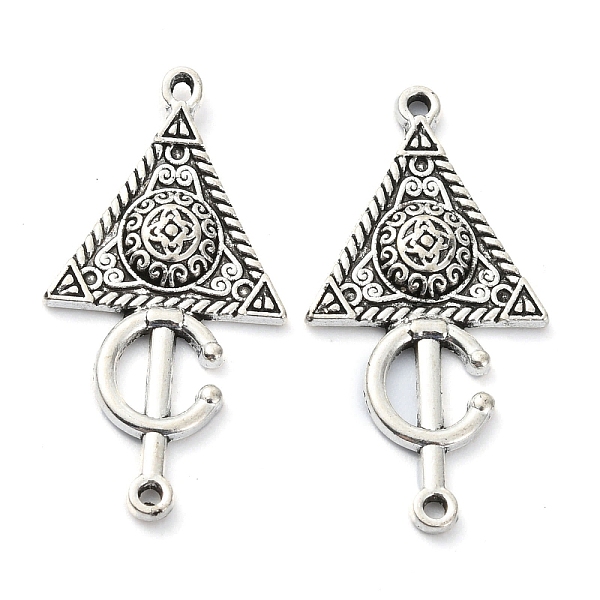 

PandaHall Tibetan Style Alloy Pendant, Lead Free & Cadmium Free, Triangle, Antique Silver, 27x13.5x2mm, Hole: 1mm, 1099pcs/1000g Alloy...