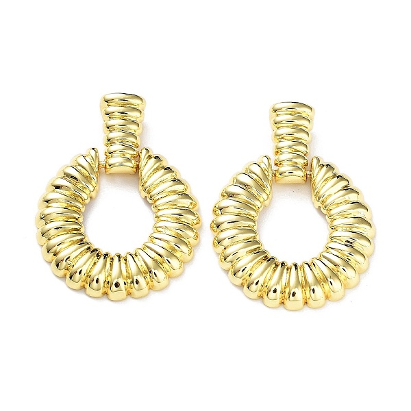 

PandaHall Brass Pendants, Ring, Real 16K Gold Plated, 35x24.5x3.5mm, Hole: 5x2mm Brass Ring