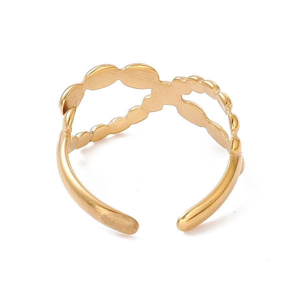 

PandaHall Ion Plating(IP) 304 Stainless Steel Infinity Open Cuff Ring for Women, Golden, US Size 6 3/4(17.1mm) 304 Stainless Steel