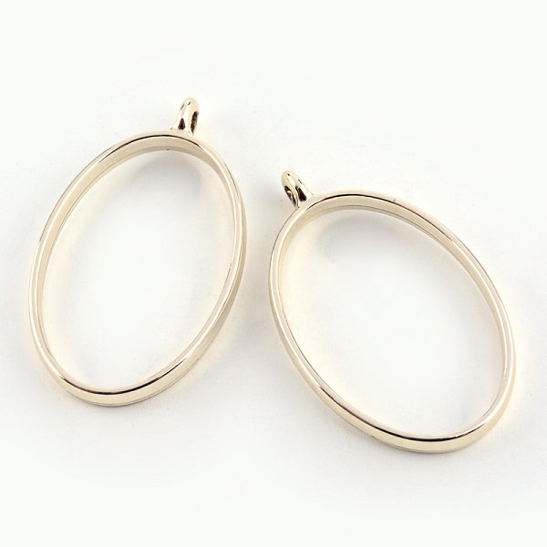 

PandaHall Rack Plating Alloy Oval Open Back Bezel Pendants, For DIY UV Resin, Epoxy Resin, Pressed Flower Jewelry, Cadmium Free & Nickel...