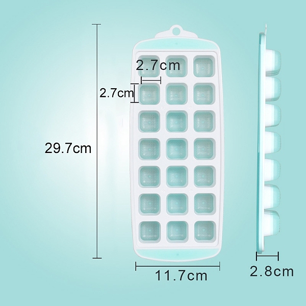 

PandaHall DIY Silicone Molds, Resin Casting Molds, For UV Resin, Epoxy Resin Jewelry Making, Cyan, 297x117x28mm Silicone Square Cyan