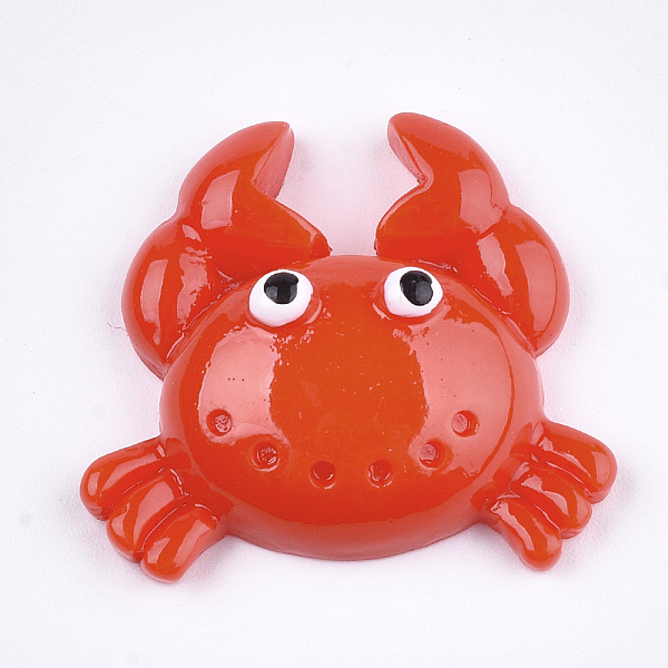 

PandaHall Resin Cabochons, Crab, Red, 24x27x7.5mm Resin Crab Red