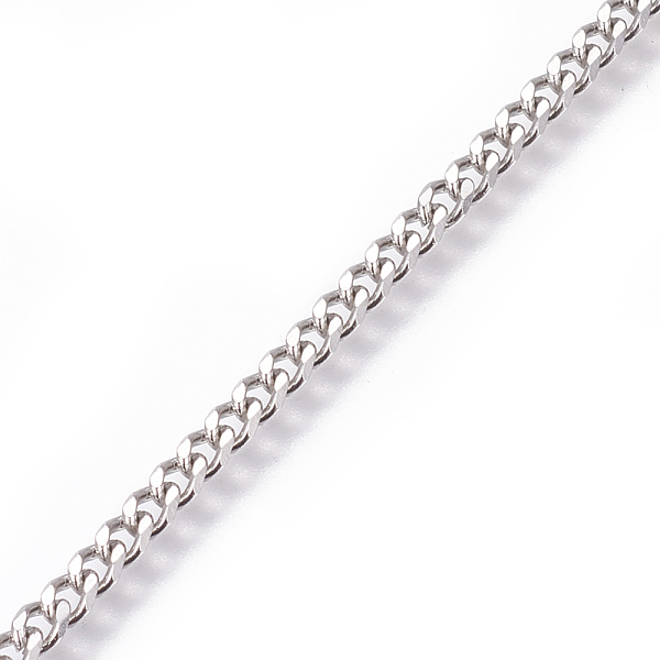 

PandaHall 304 Stainless Steel Curb Chains, Twisted Chains, Unwelded, Stainless Steel Color, 2.8mm, Links: 4x2.8x0.8mm 304 Stainless Steel