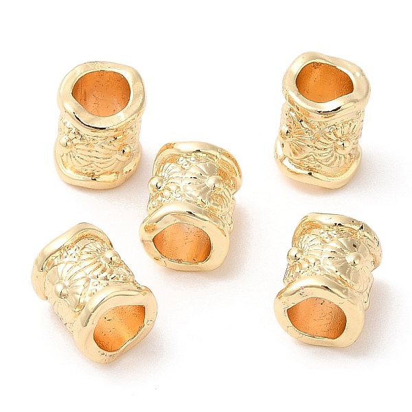 

PandaHall Rack Plating Brass Beads, Long-Lasting Plated, Cadmium Free & Lead Free, Colunmn, Real 14K Gold Plated, 8x6mm, Hole: 4mm Alloy...