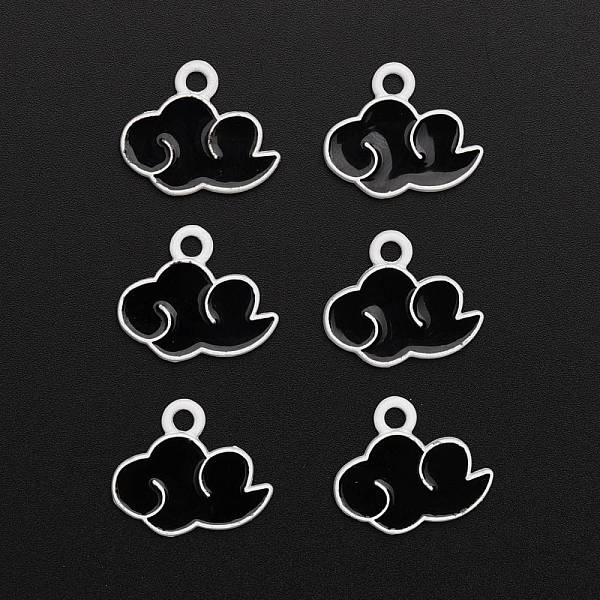

PandaHall Baking Painted Alloy Enamel Pendants, Cloud, Black, 15.5x18.2x1.5mm, Hole: 2mm Alloy+Enamel Cloud Black