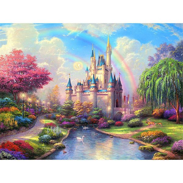 

PandaHall DIY Scenery 5D Full Drill Diamond Painting Kits, including Resin Rhinestones, Diamond Sticky Pen, Tray Plate and Glue Clay, Castle...