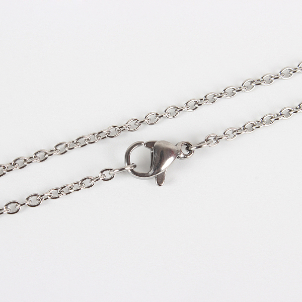 

PandaHall 304 Stainless Steel Cable Chain for Necklace Making, with Lobster Claw Clasps, Stainless Steel Color, 29.5 inch(74.9cm), 1.9x0.5mm...