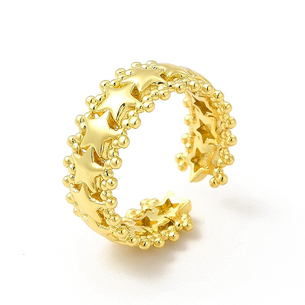 

PandaHall Rack Plating Brass Star Wrap Cuff Rings for Women, Long-Lasting Plated, Cadmium Free & Lead Free, Real 18K Gold Plated, US Size 6...