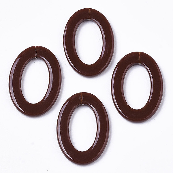 

PandaHall Cellulose Acetate(Resin) Linking Rings, Quick Link Connectors, for Cable Chains Making, Oval, Coconut Brown, 23x16x2mm, Inner...