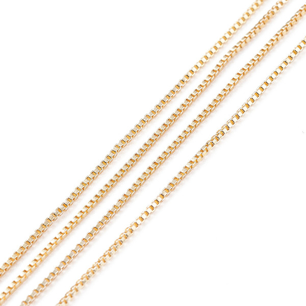 

PandaHall (Defective Closeout Sale: Oxidation) Adjustable Electroplate Brass Venetian Chain Necklace Making, Long-Lasting Plated, with...